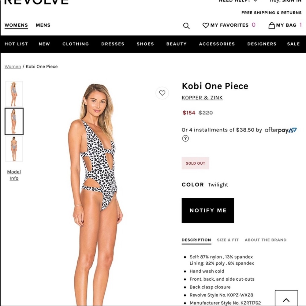 One Piece Leopard/Cheetah Bathing Suit 👙 - Picture 5 of 7